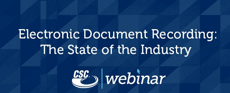 Webinar: Electronic Document Recording: The State of the Industry 4/28 @ 11am and 3pm