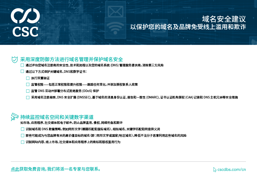 Domain Security Recommendations Checklist
