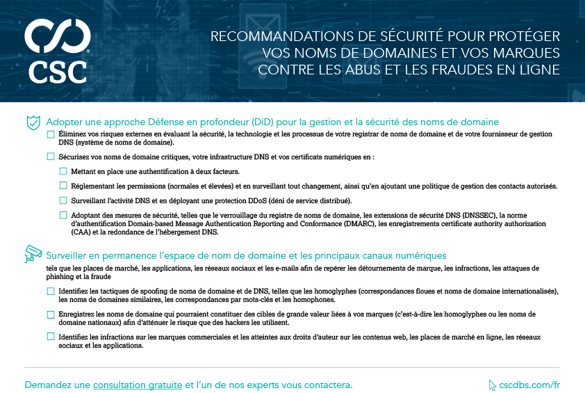 Domain Security Recommendations Checklist