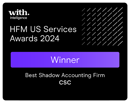 CSC Best Shadow Accounting Firm winner, 2024 HFM US Service Awards