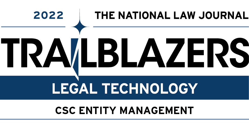 CSC named a Legal Technology Trailblazer for CSC Entity ManagementSM by the National Law Journal
