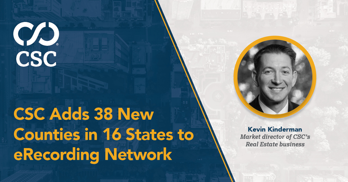 CSC Adds 38 New Counties in 16 States to eRecording Network